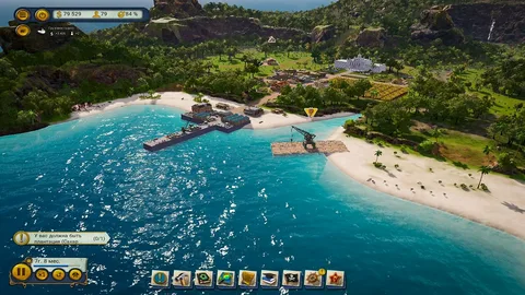 Captura Tropico 6 El Prez Edition – Vista Del Muelle Y La Playa Con Embarcaderos Y Construcciones Agricolas Al Fondo