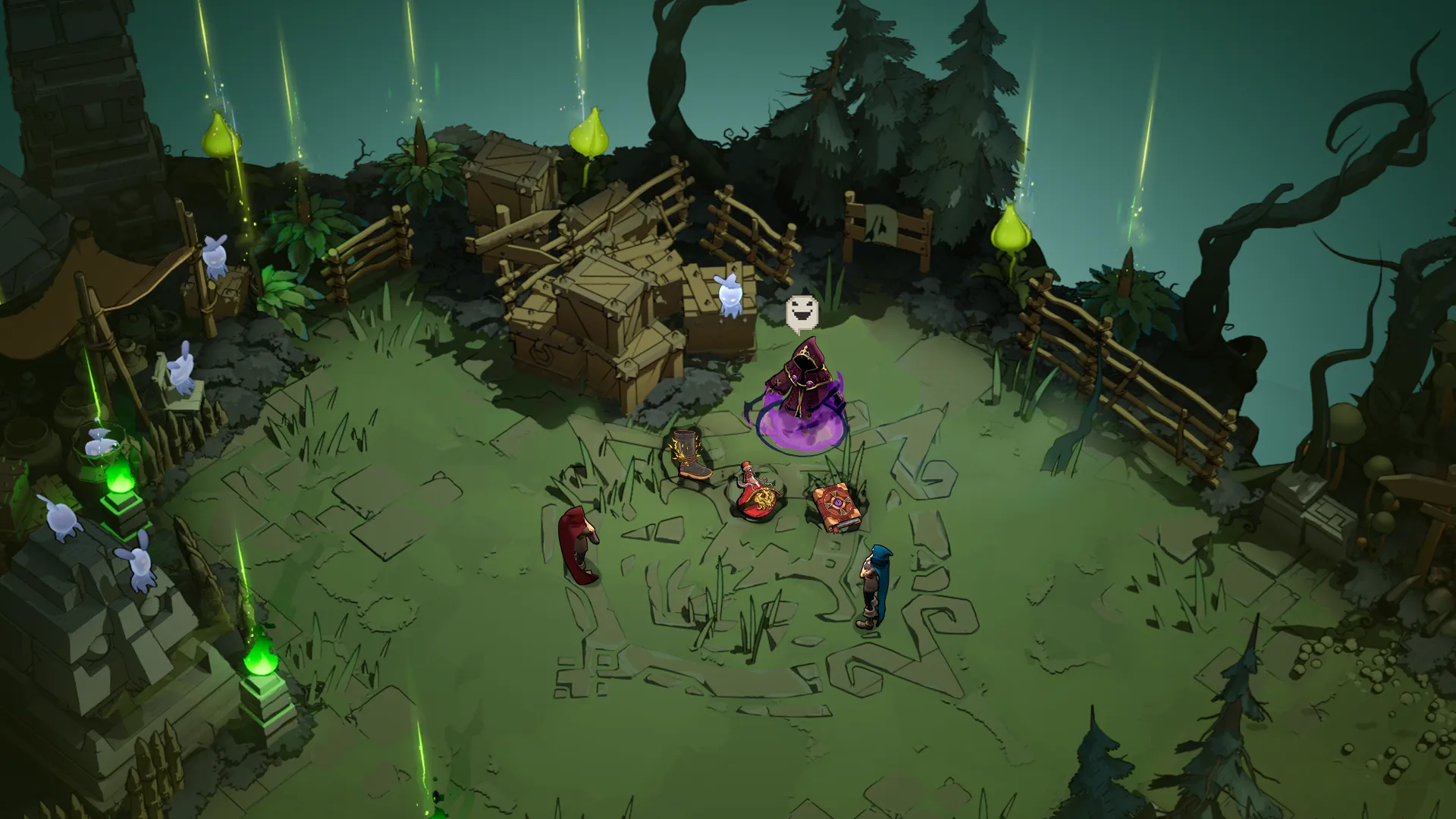 Captura Wizard Of Legend II Campo De Entrenamiento Con Magos En Terreno Desertico