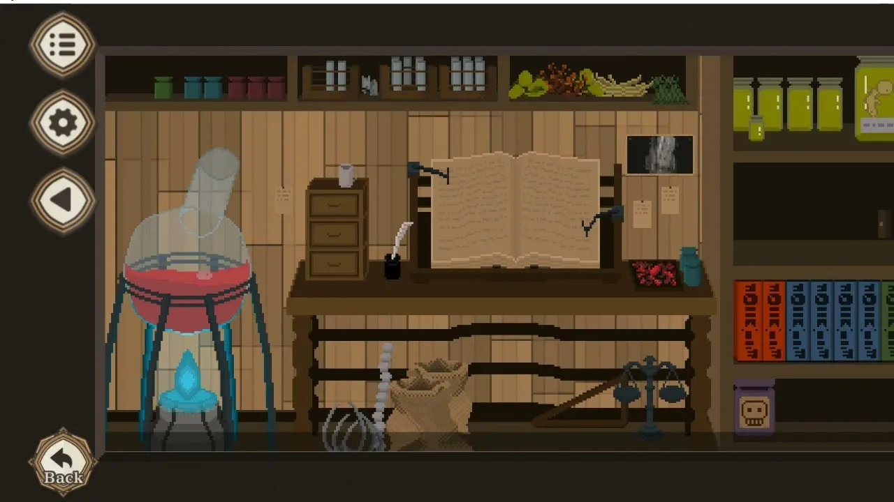 Captura 7 Days To End With You – Habitacion Con Mesa Estanterias Y Figura Translucida En El Centro