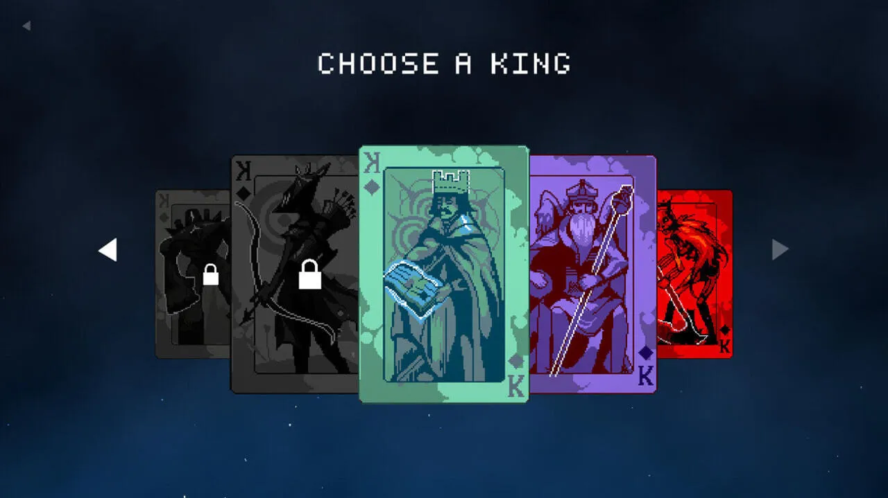 Captura 9Kings Seleccion De Cartas De Personajes Bajo El Titulo Choose A King