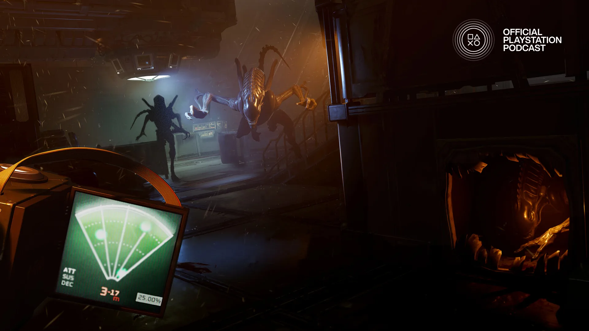 Captura Alien Rogue Incursion – Pantalla Con Escaner Verde Y Enemigos En La Distancia
