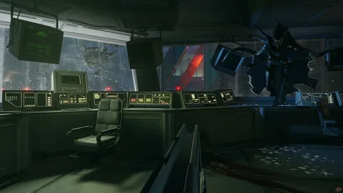 Captura Alien Rogue Incursion – Sala De Control Con Criatura En El Techo