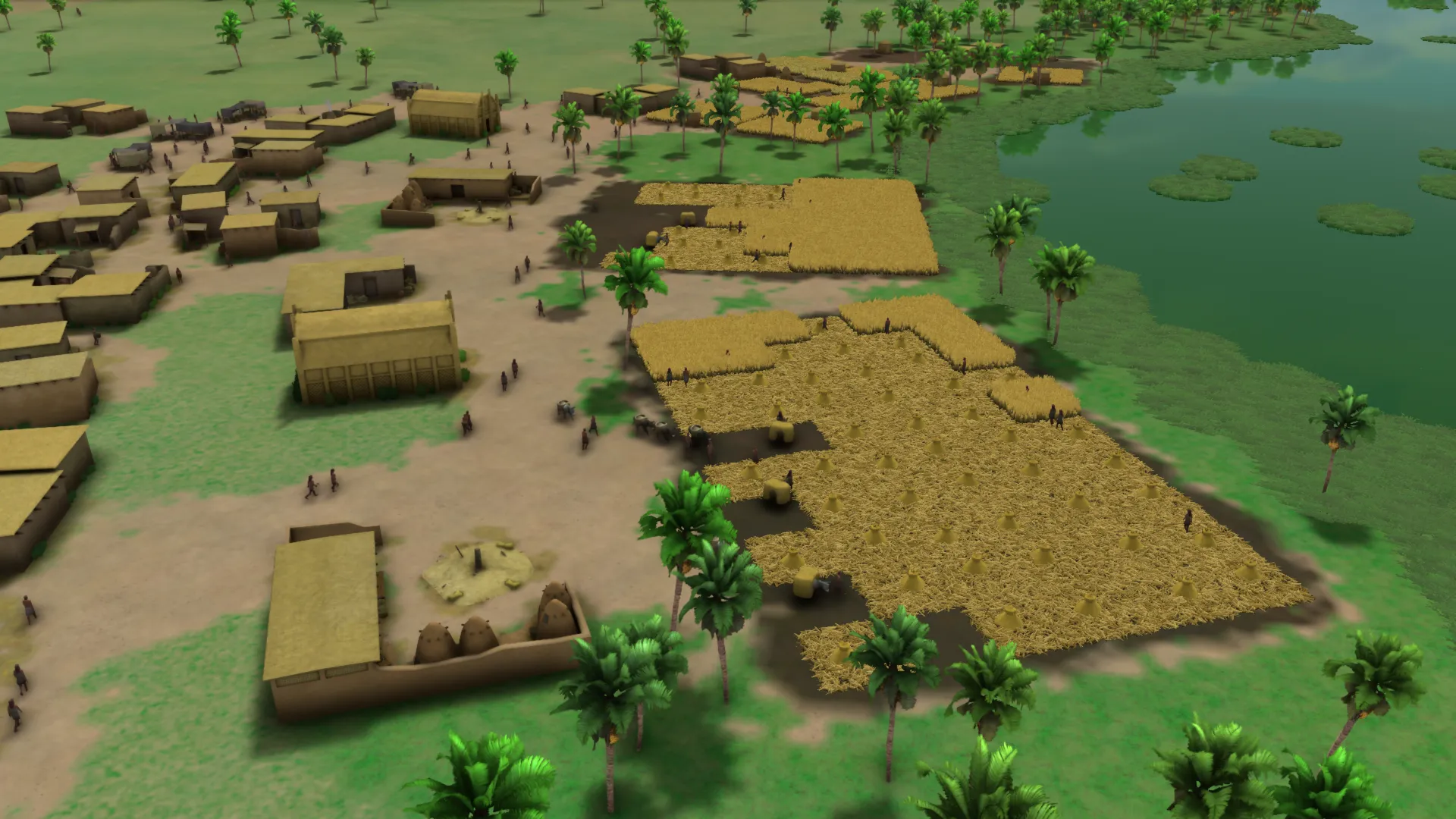 Captura Ancient Cities – Zona Agricola Con Sembradios Junto A Lago
