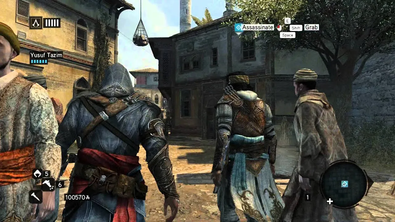 Captura Assassins Creed Revelations Gold Edition – Ezio Avanza Por Una Calle Estrecha Acompanado De Otros Hombres