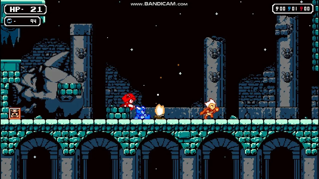 Captura Astalon Tears Of The Earth – Personaje Con Espada Atraviesa Un Castillo En Ruinas Lleno De Trampas Y Enemigos Retro