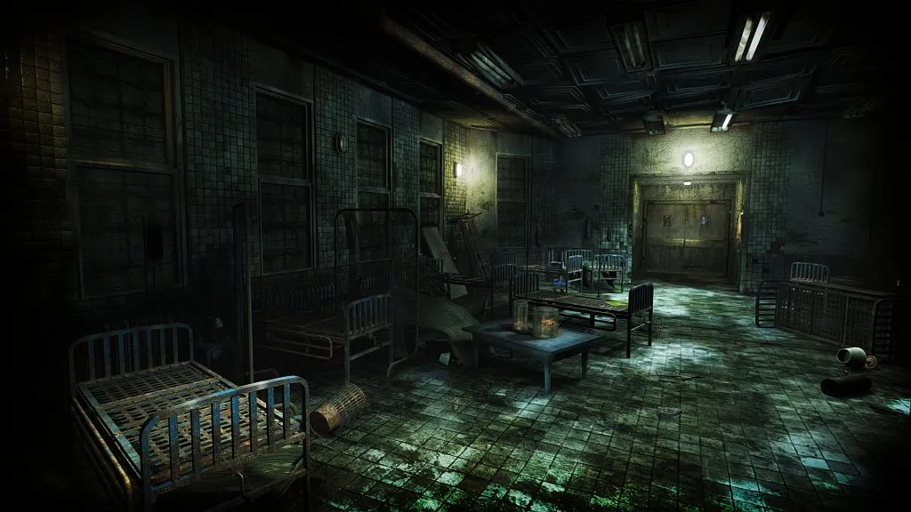 Captura Asylum – Habitacion Oscura Con Camas Metalicas Y Paredes Descuidadas