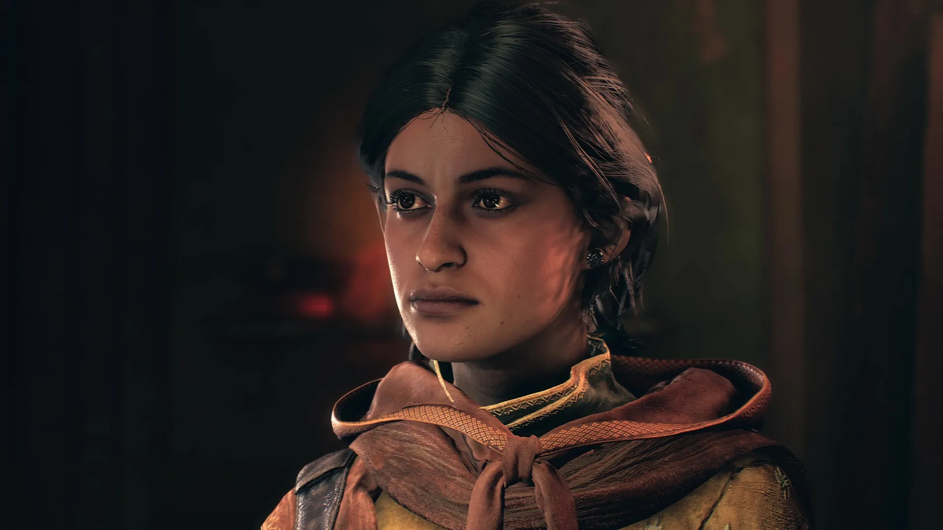 Captura Awakening Deluxe Edition Retrato De Una Mujer Con Expresion Seria Iluminada Por Luz Calida 1