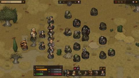 Captura Battle Brothers – Formacion De Combate Con Unidades Frente A Una Zona Rocosa