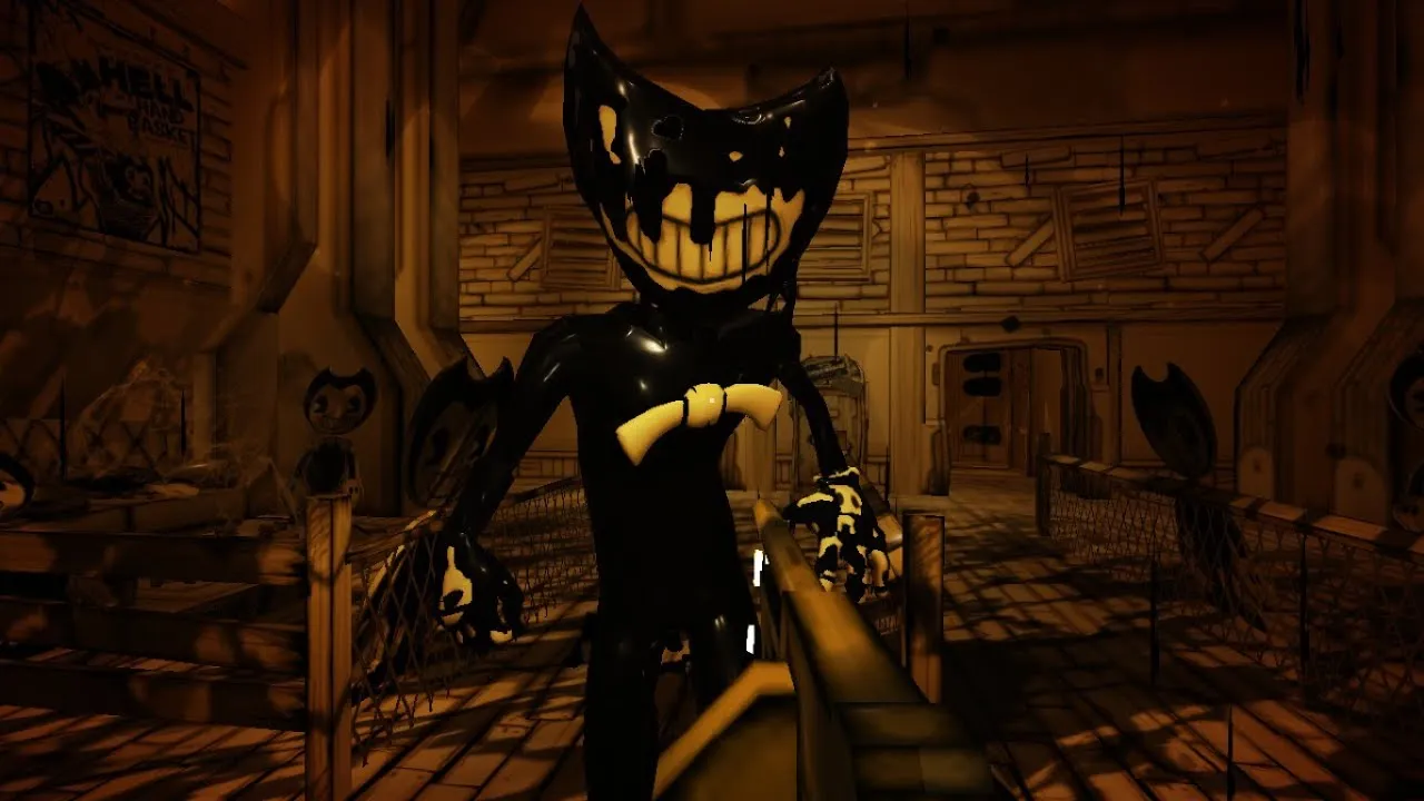 Captura Bendy And The Ink Machine Bendy Oscuro Caminando Hacia La Camara Con Expresion Agresiva