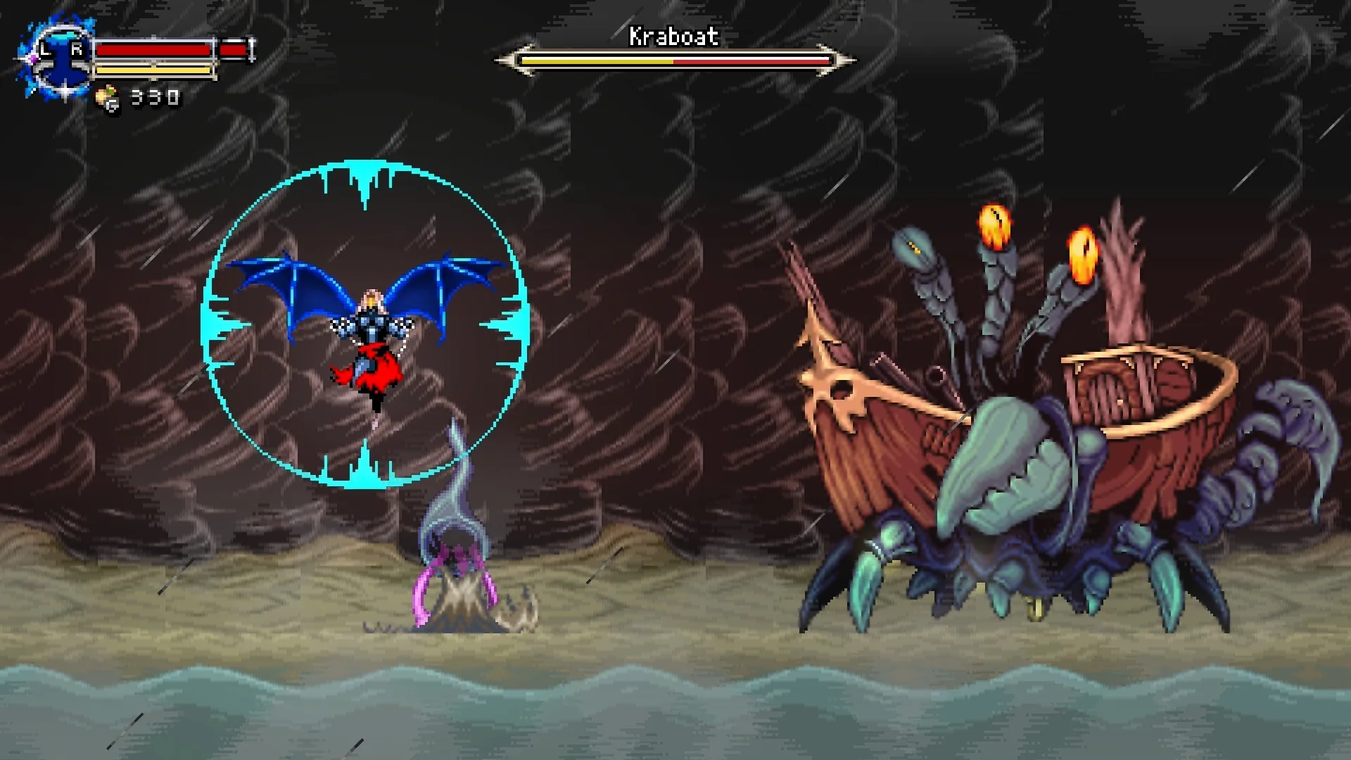 Captura Beyond The Ice Palace II Protagonista Enfrentando A Un Cangrejo Gigante En Una Cueva