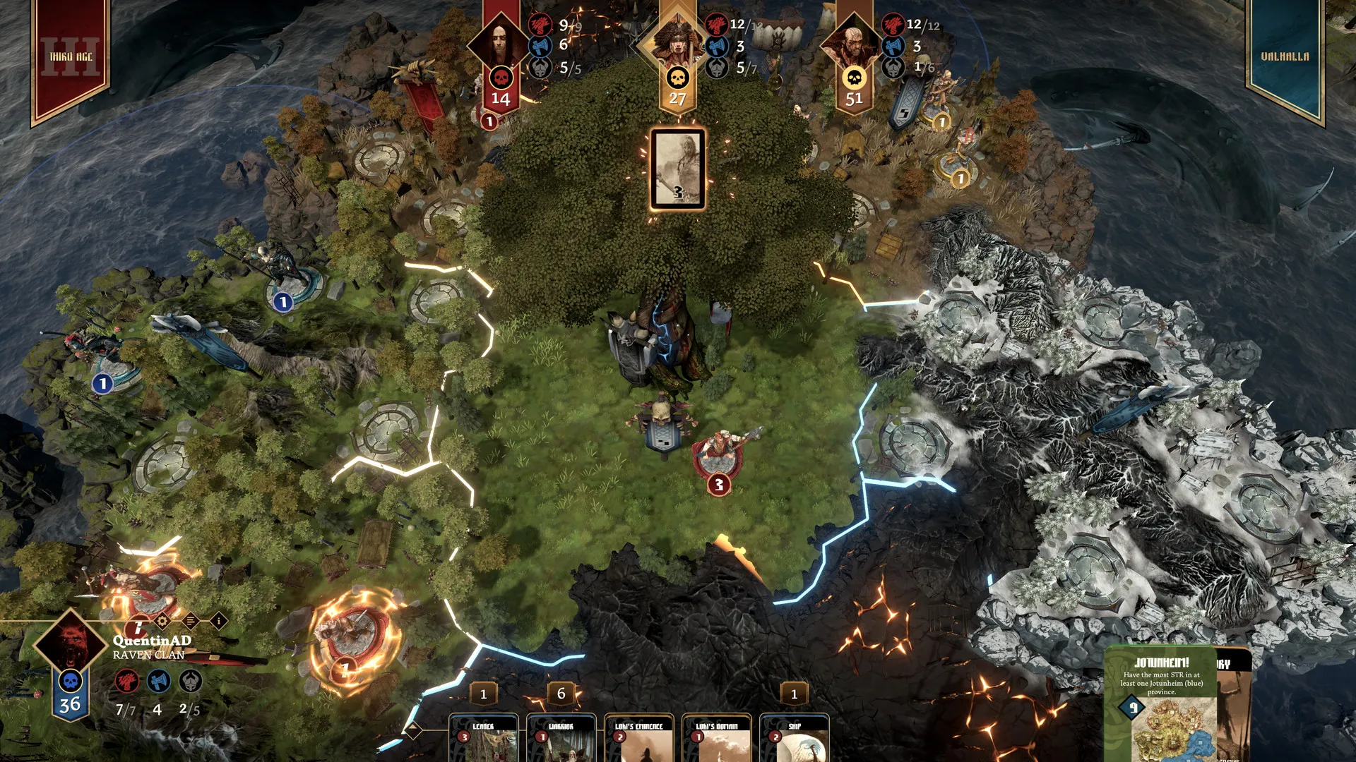 Captura Blood Rage – Vista Aerea Del Mapa Con Distintas Zonas Territoriales En Conflicto