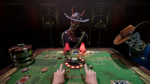 Captura Bonesaw – Vista Frontal De La Mesa Con Personajes Enmascarados Observando Al Jugador