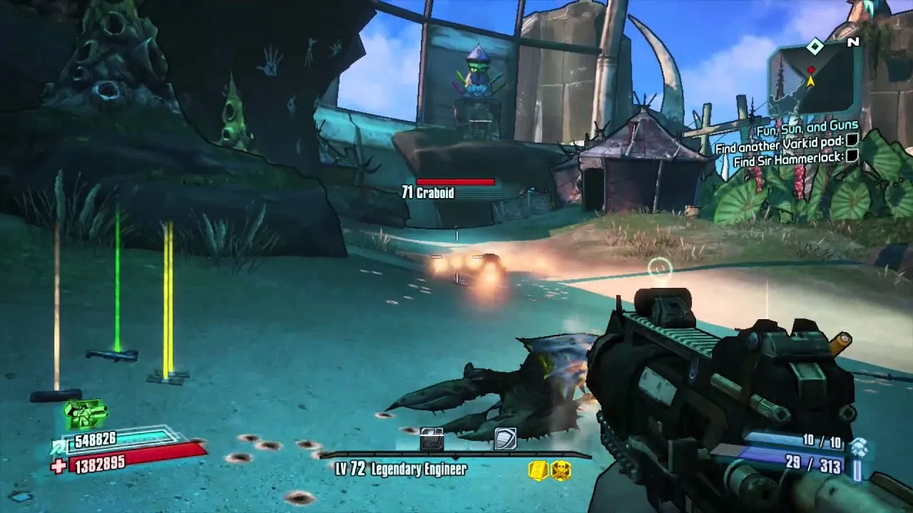 Captura Borderlands The Handsome Collection Escena De Disparos En Un Entorno Selvatico