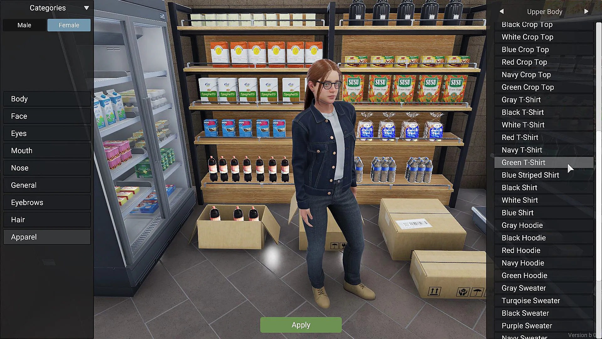 Captura Cafemart Simulator Hombre De Pie En Pasillo Entre Estanterias Con Productos Y Cajas