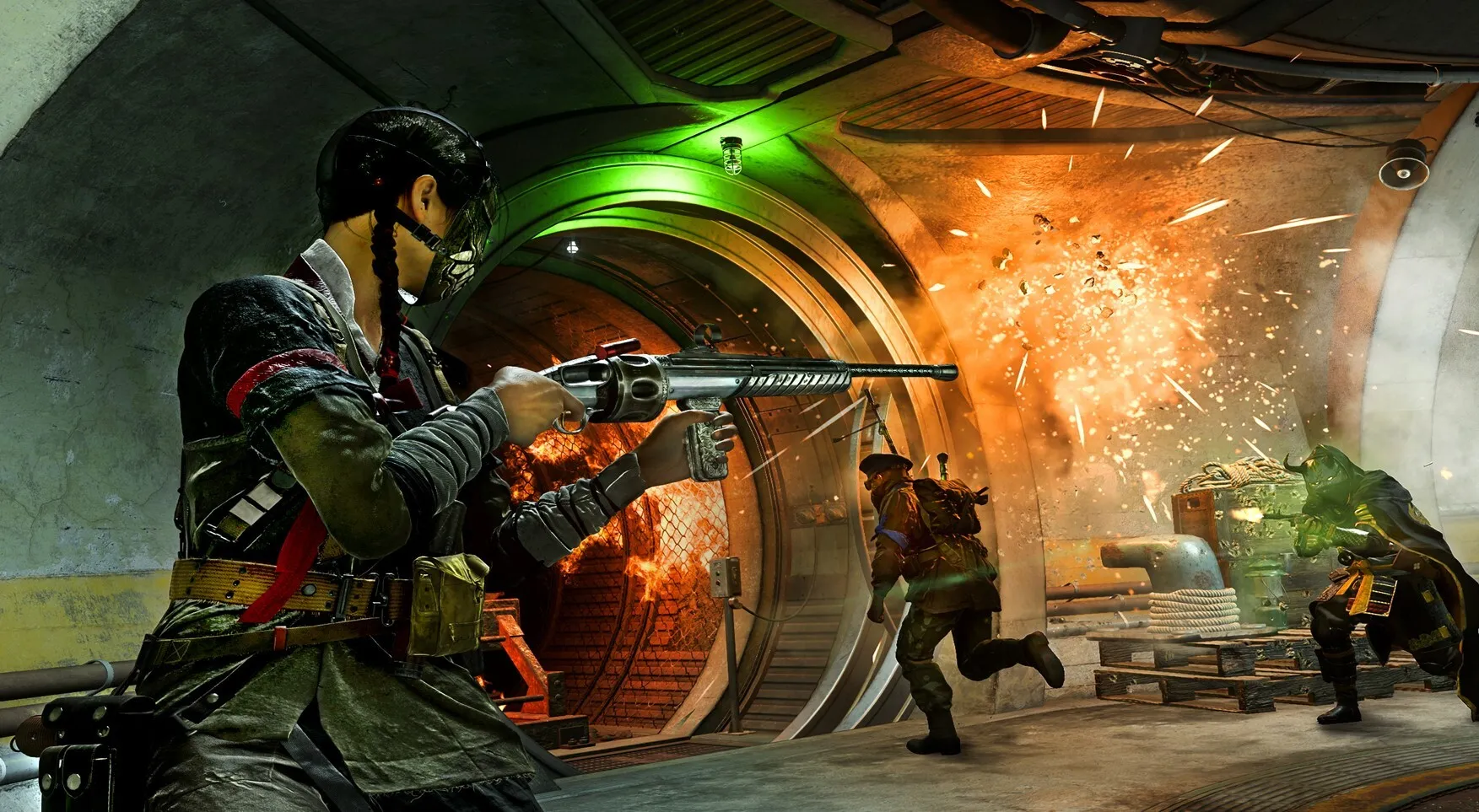 Captura Call Of Duty Vanguard Dos Soldados Disparan Dentro De Un Tunel En Plena Accion