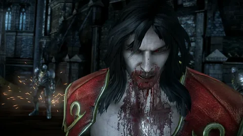 Captura Castlevania Lords Of Shadow 2 – Primer Plano Del Rostro Ensangrentado De Gabriel En Plena Transformacion