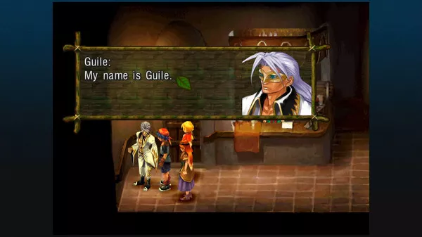 Captura Chrono Cross The Radical Dreamers Edition – Escena Interior Con Conversacion Entre Personajes