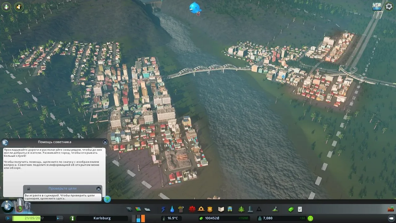 Captura Cities Skylines Deluxe Edition – Poblado Costero Iluminado De Noche Junto Al Mar