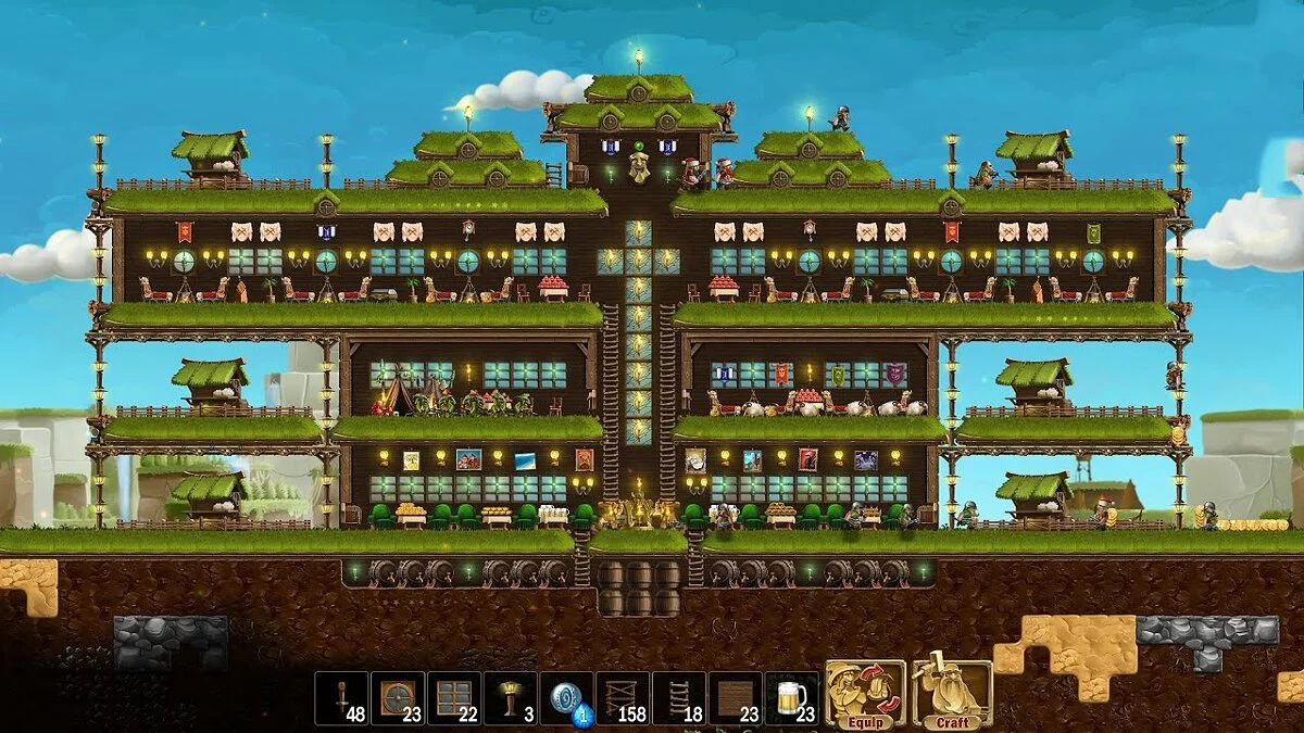 Captura Craft The World – Construccion Vertical Con Vegetacion Y Estructuras Detalladas