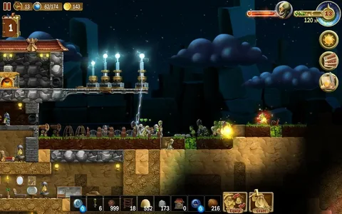 Captura Craft The World – Interior De Una Cueva Iluminada Con Personajes Explorando