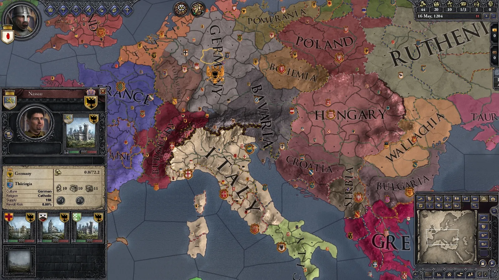 Captura Crusader Kings II Mapa Estrategico De Europa Medieval Con Distintas Regiones Coloreadas