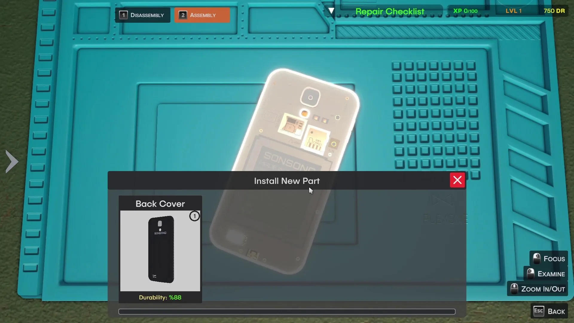 Captura Device Doctor Simulator 24 – Interfaz Azul Muestra La Simulacion De Instalacion De Una Tarjeta SIM