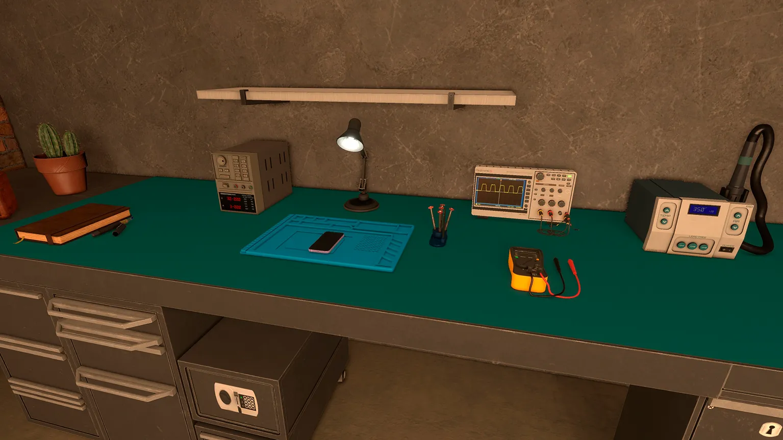 Captura Device Doctor Simulator 24 – Mesa De Reparacion Equipada Con Herramientas Y Multimetros