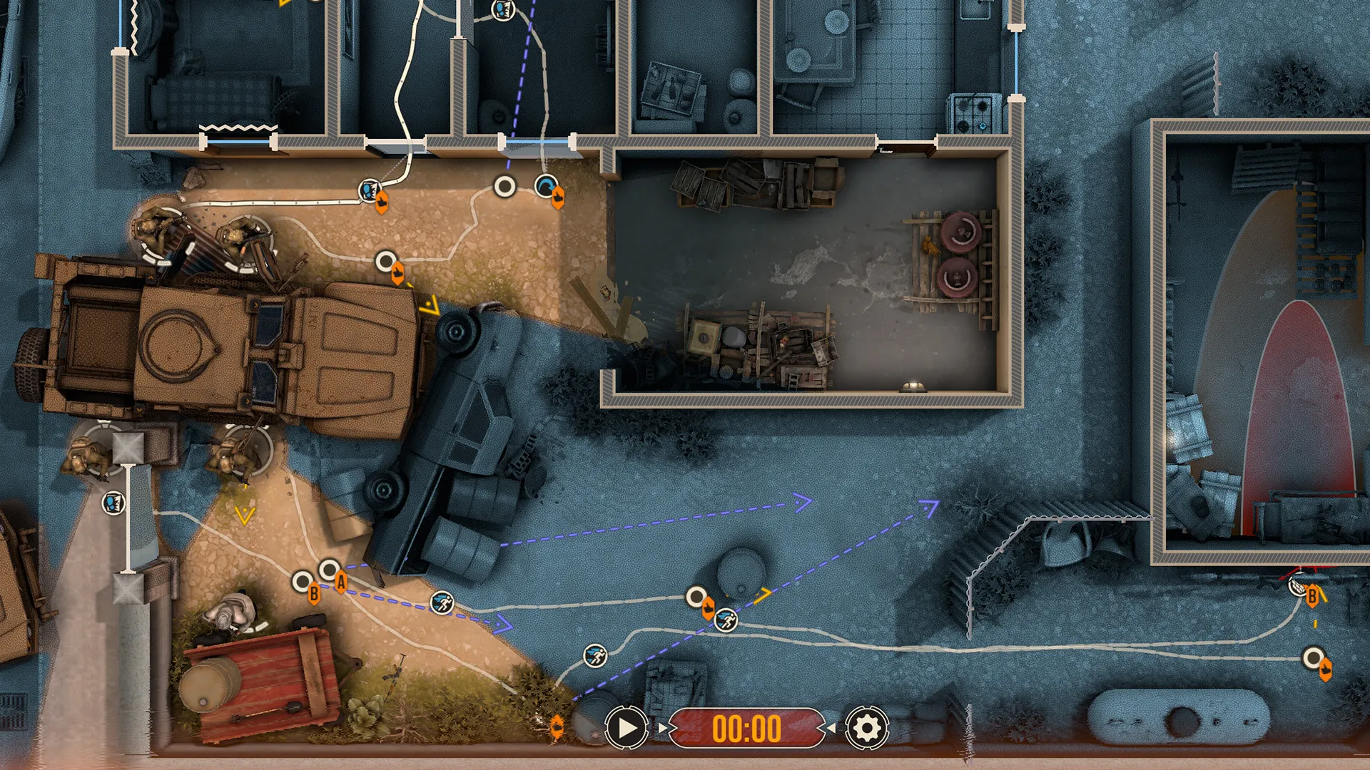 Captura Door Kickers 2 Task Force North – Vista Aerea Tactica De Una Operacion En Edificio
