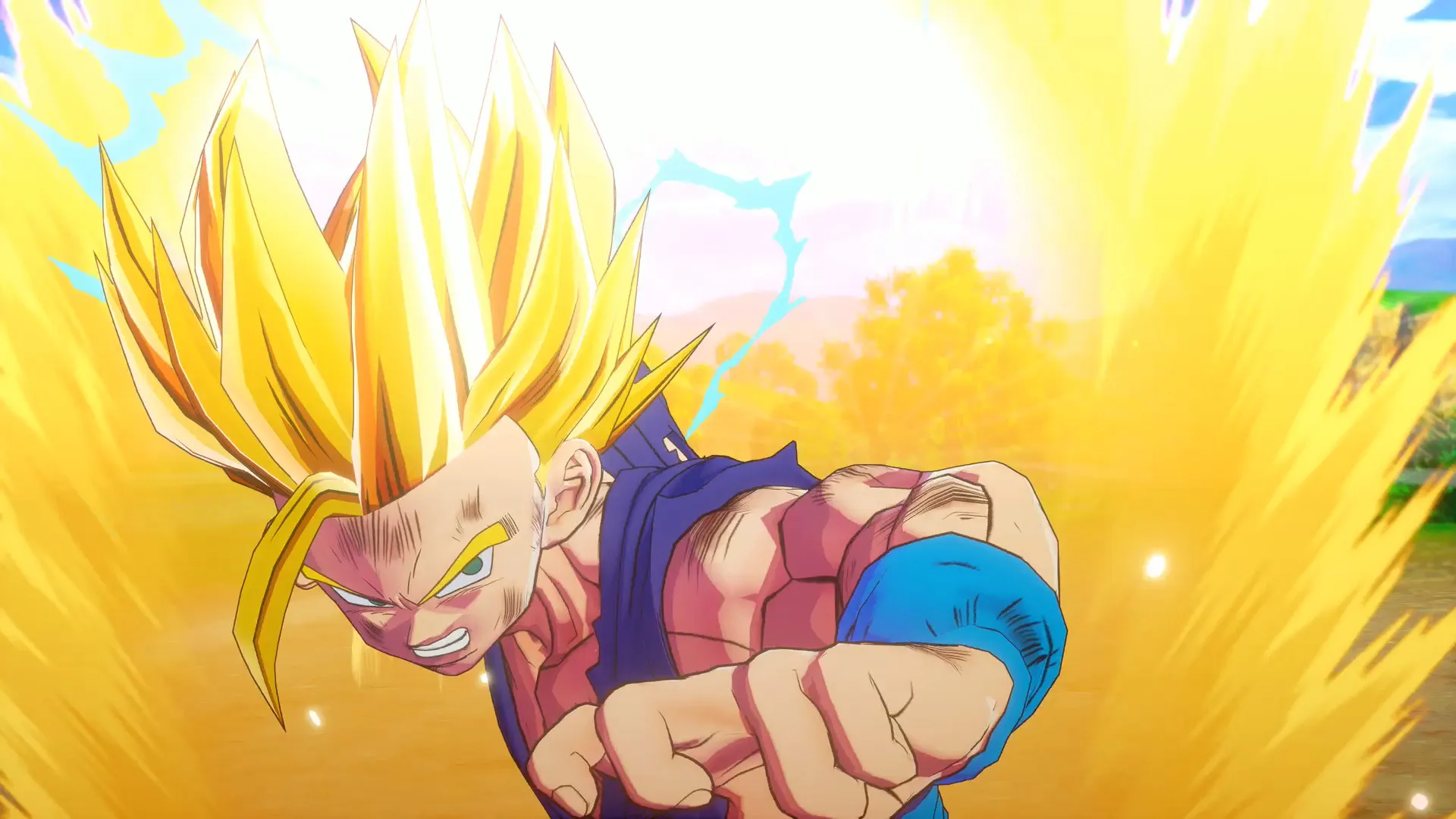 Captura Dragon Ball Z Kakarot – Gohan Adulto Lanza Un Punetazo Rodeado De Energia Dorada