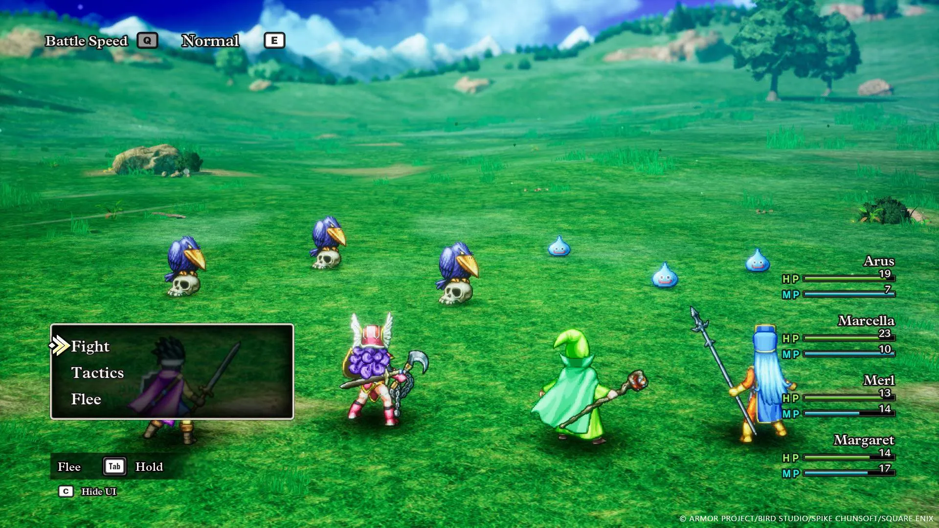 Captura Dragon Quest III HD 2D Remake – Combate Por Turnos En Campo Abierto Con Personajes Y Enemigos