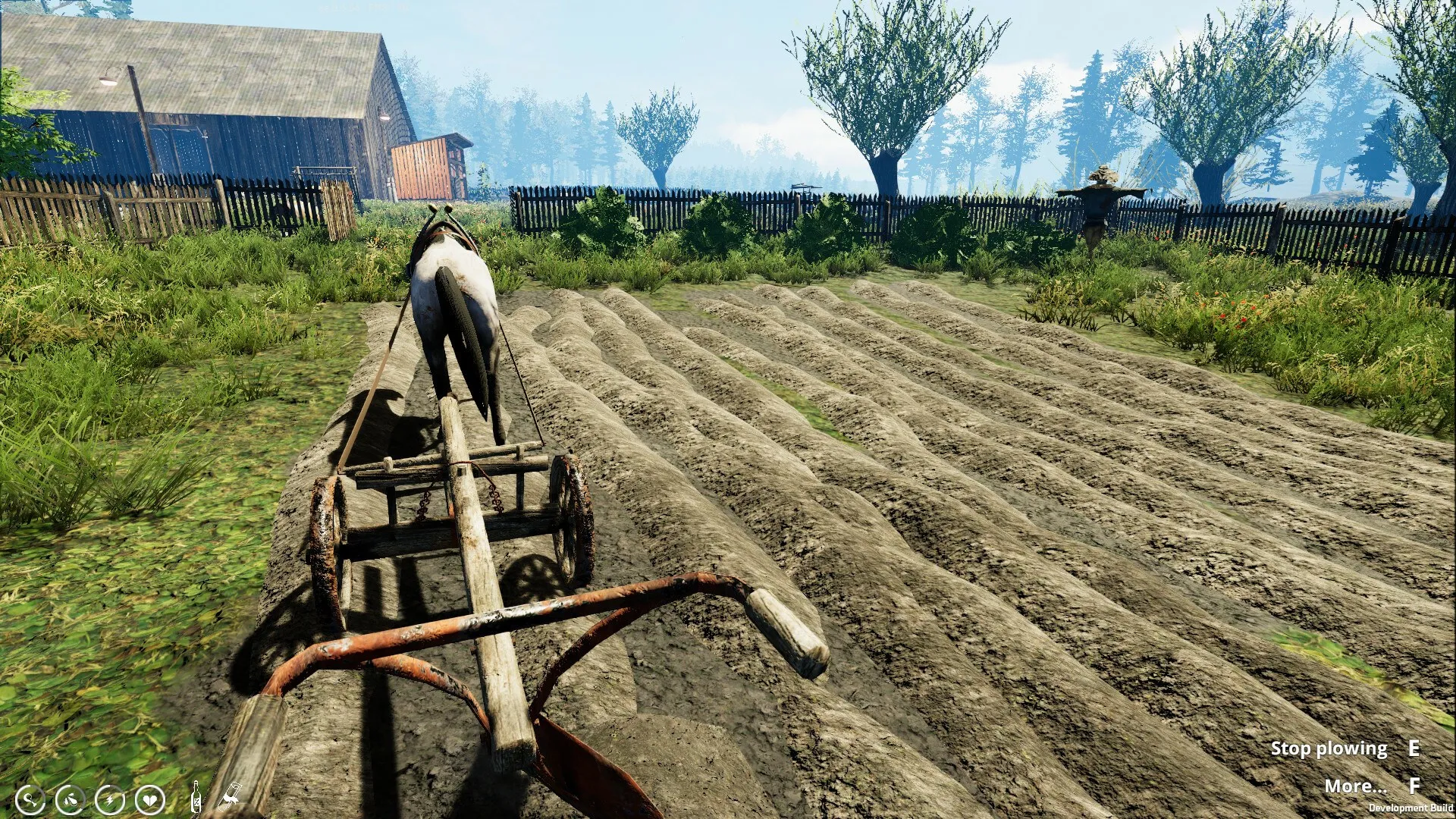 Captura Farmers Life – Labranza Manual De La Tierra Usando Un Arado Rustico