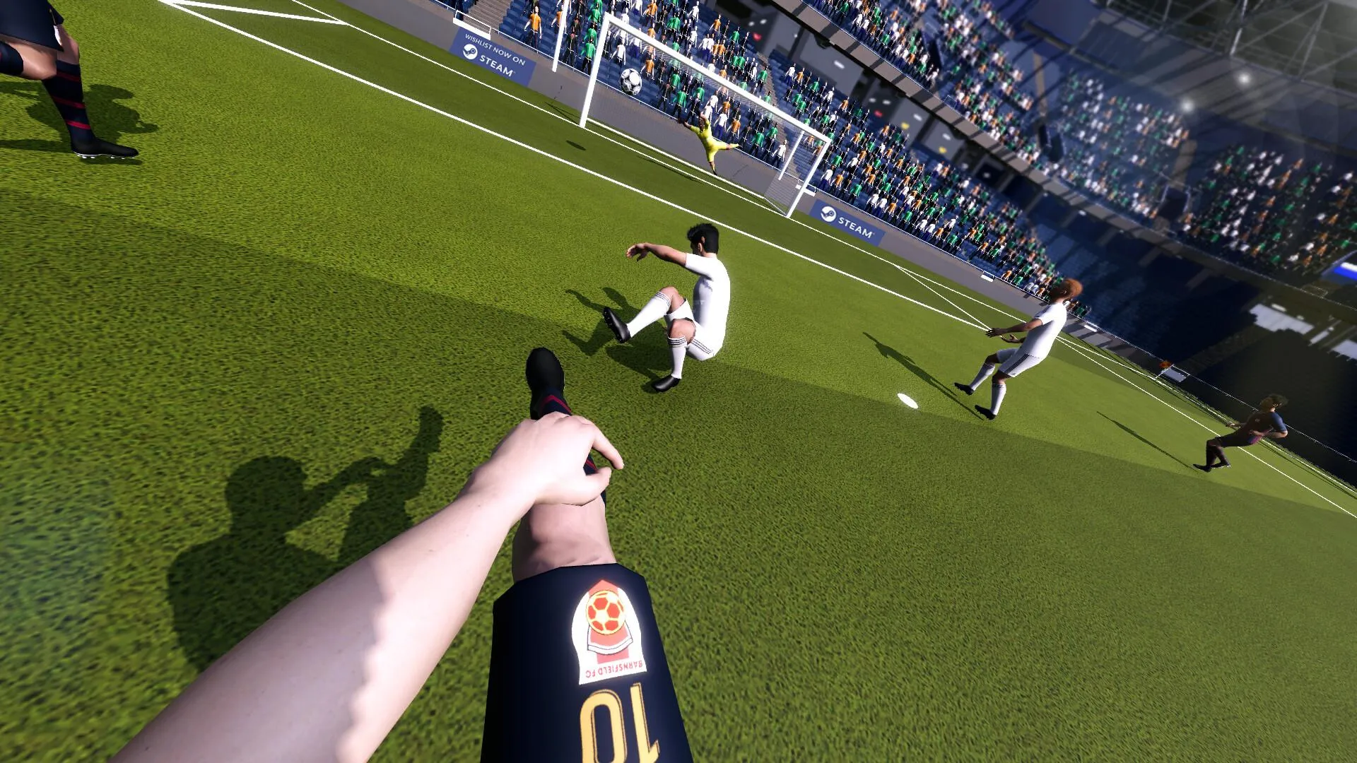 Captura Football Life Simulator Jugada Desde Perspectiva En Primera Persona En Medio Del Partido