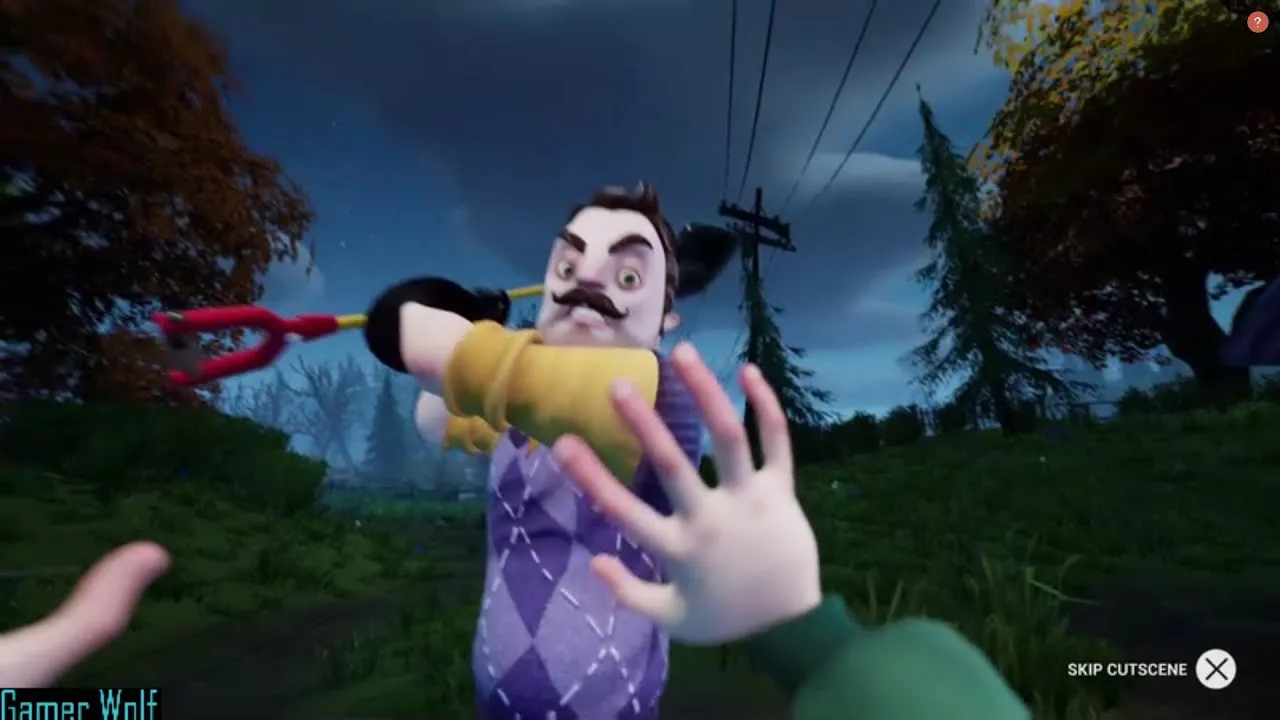 Captura Hello Neighbor 2 Deluxe Edition Jugador Siendo Agarrado Por El Vecino En Un Entorno Oscuro