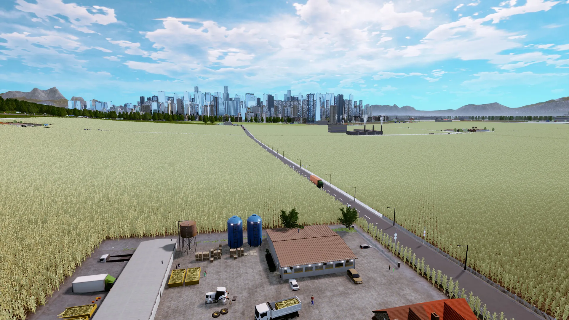 Captura Highrise City – Terreno Baldio En Primer Plano Con Ciudad Moderna Al Fondo