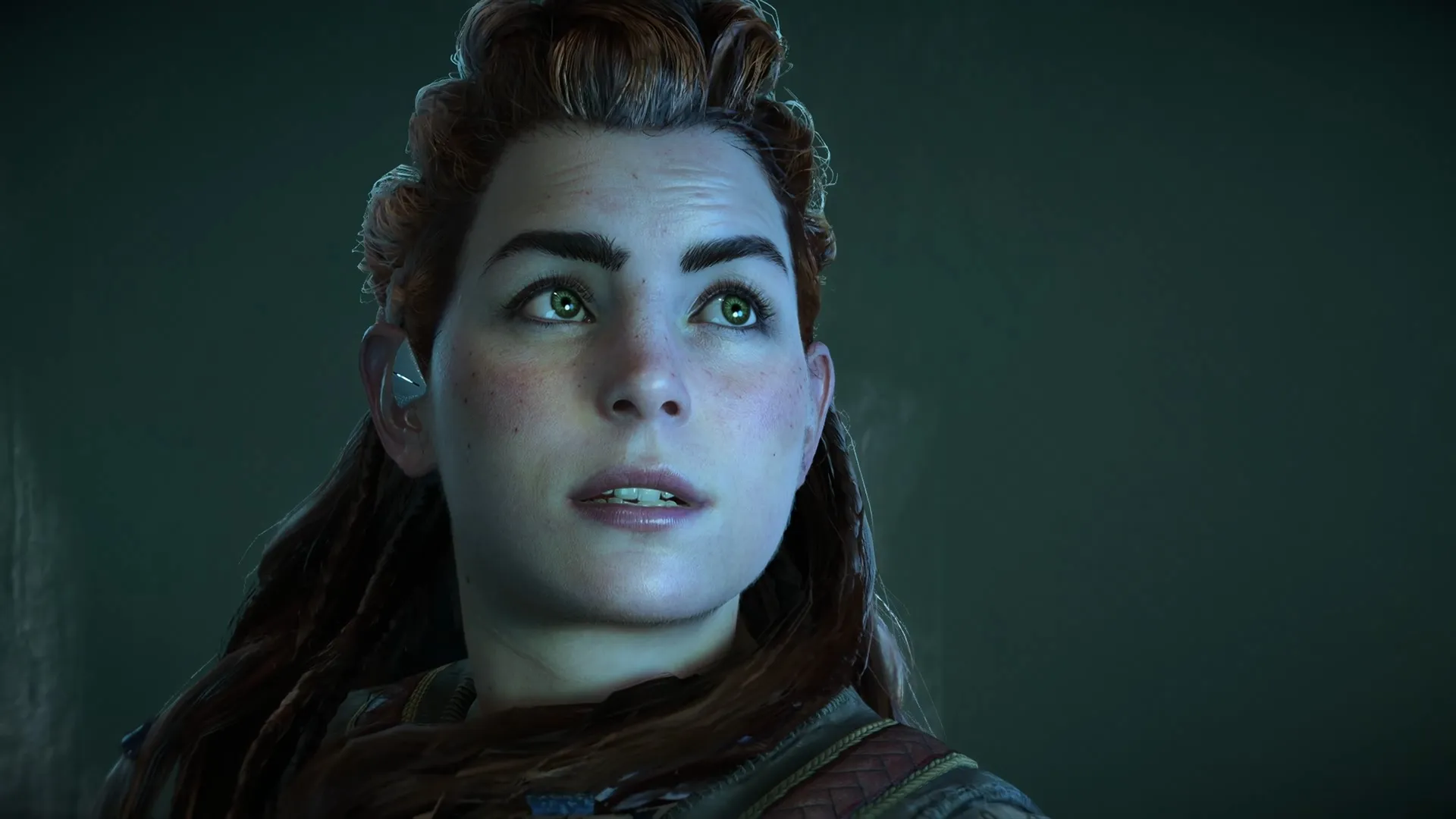 Captura Horizon Zero Dawn Remastered Primer Plano De La Protagonista Con Expresion Seria