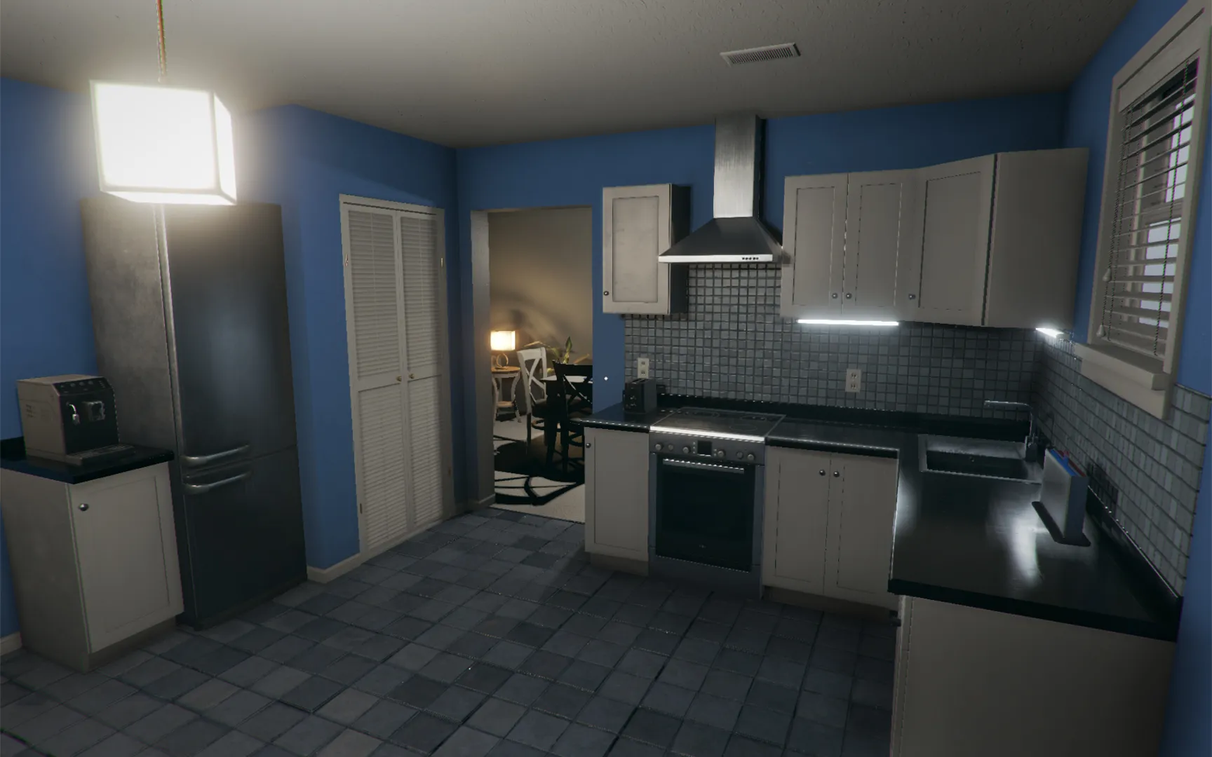 Captura House Flipper – Cocina Minimalista Limpia Con Mobiliario Blanco