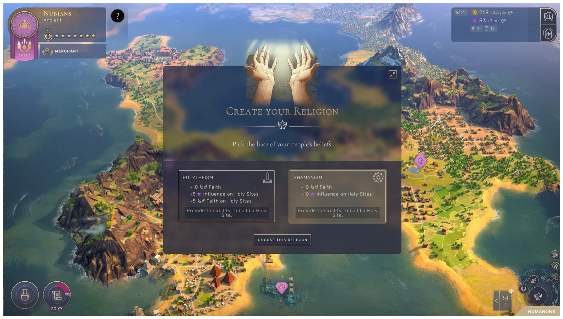 Captura Humankind – Pantalla De Evento Sobre Un Mapa Costero En Un Entorno De Estrategia