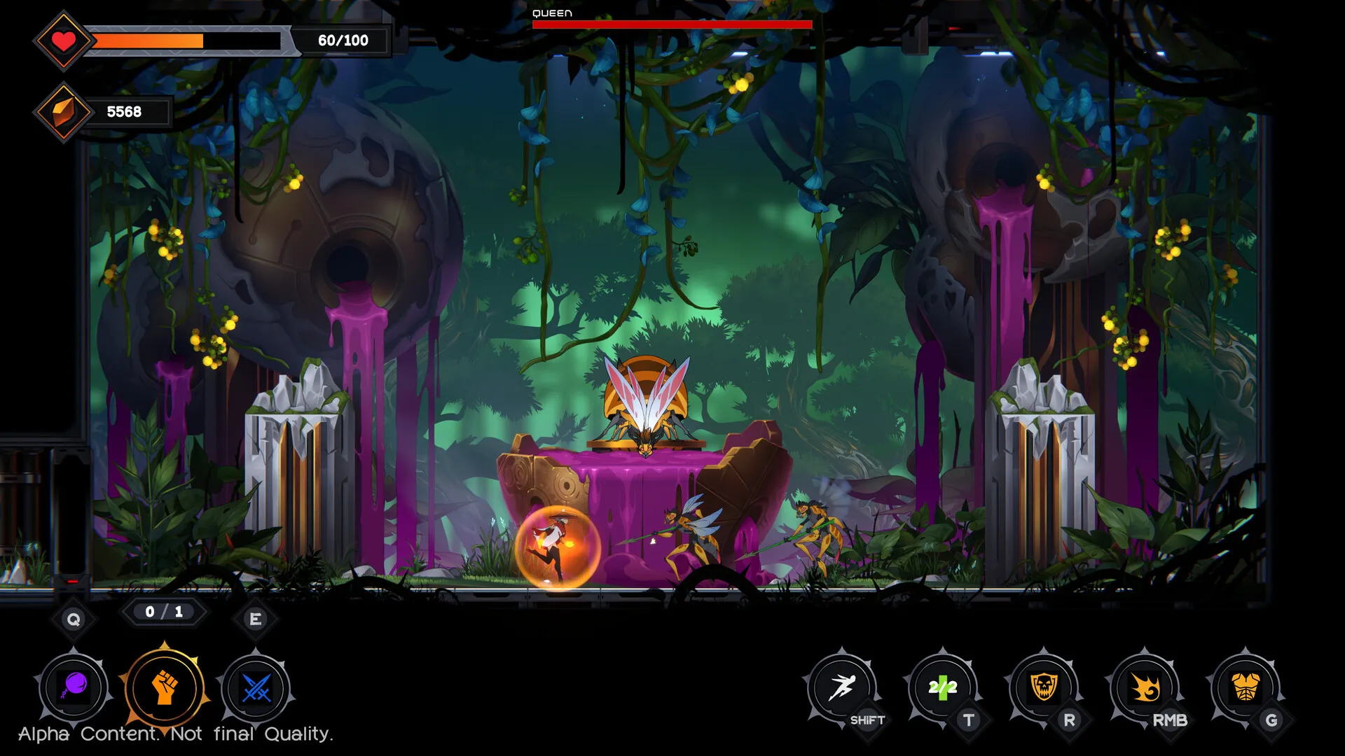 Captura Inayah Life After Gods Escena Lateral Con Plataformas Y Portales Purpura