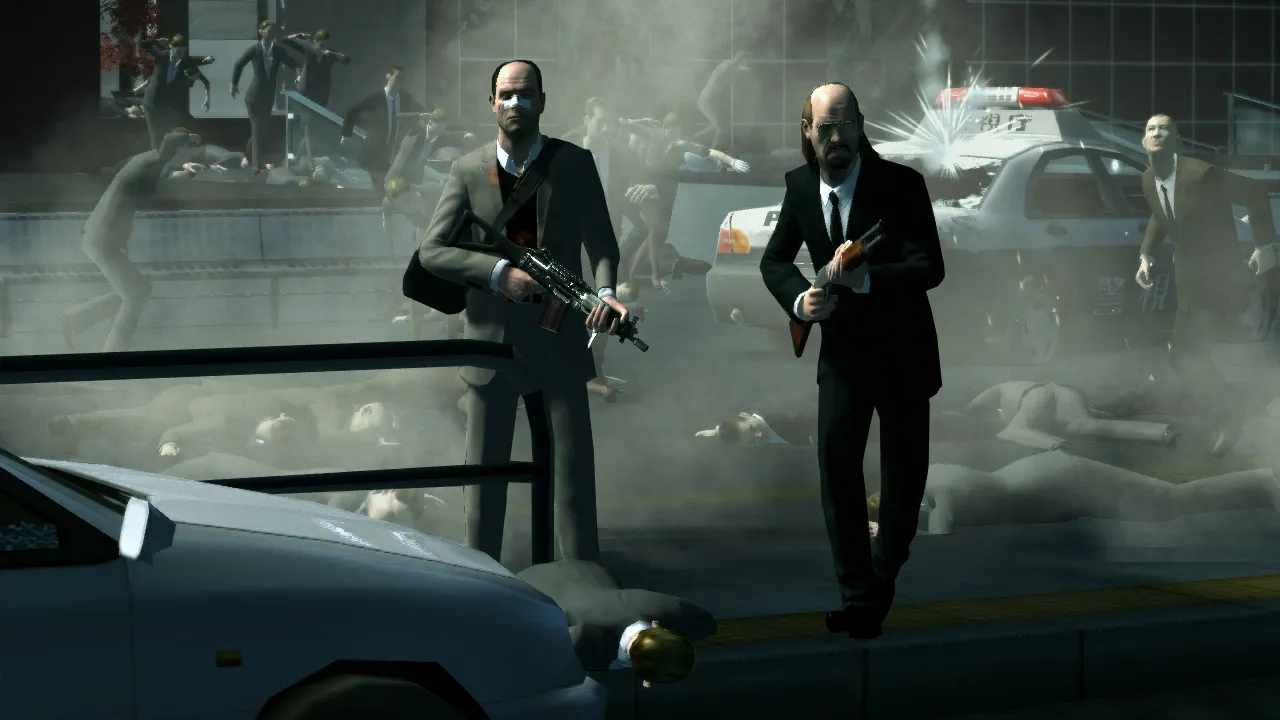 Captura Kane Lynch Dead Men – Kane Y Lynch Caminan Entre Humo Tras Una Escena De Accion 1