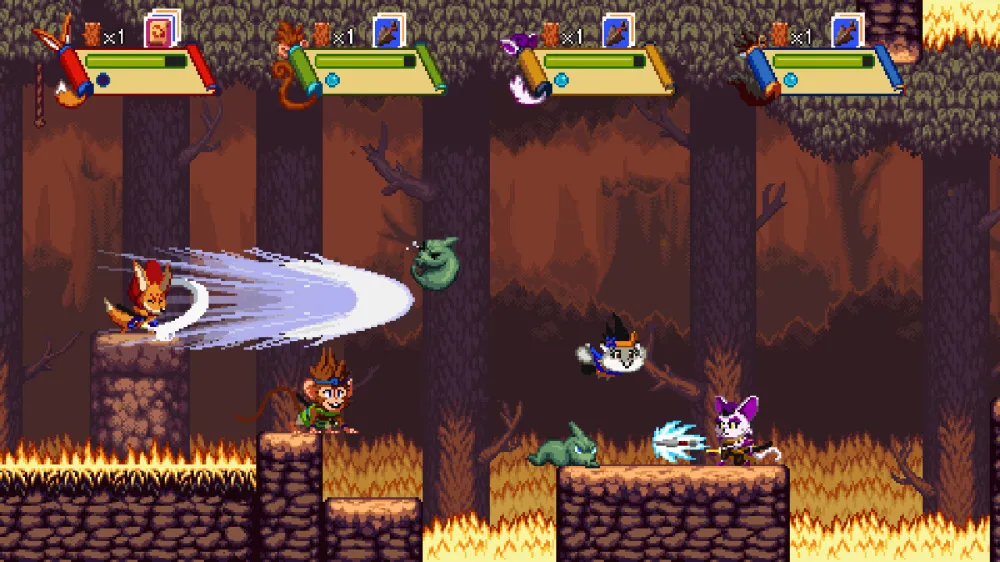 Captura Kemono Heroes Ataque Con Espada En Cavernas Llenas De Trampas Y Enemigos
