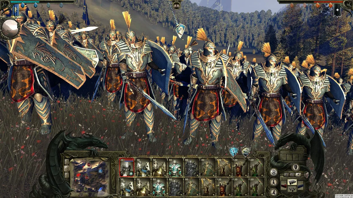 Captura King Arthur II Formacion De Soldados Con Capas Azules Y Lanzas En Alto