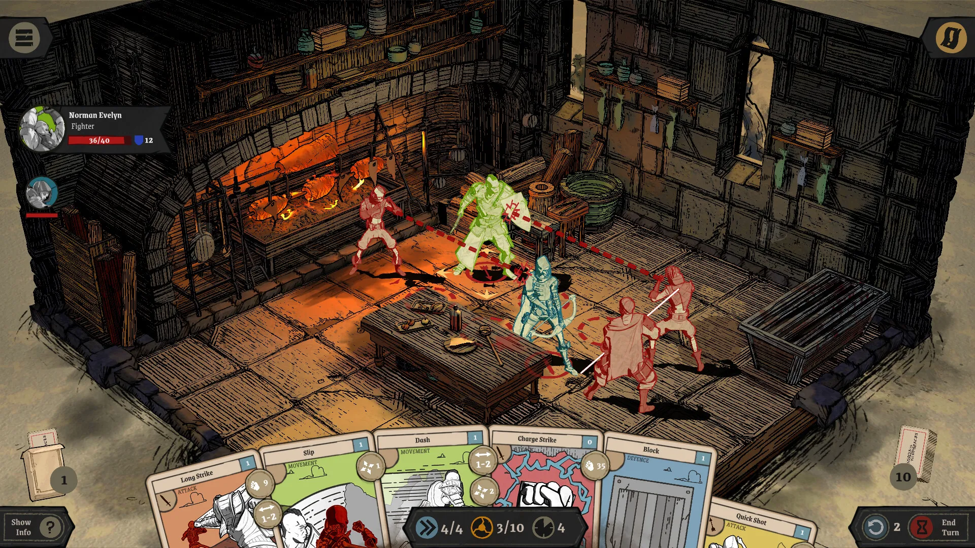 Captura Knights In Tight Spaces – Ataque Magico En Una Sala Con Luces Calidas