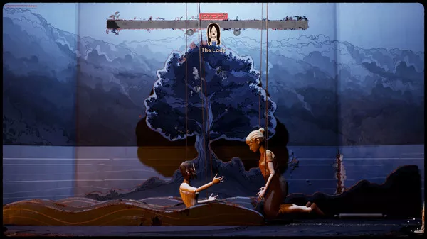 Captura Martha Is Dead – Escena En El Lago Con Figura Oscura Sosteniendo Un Cuerpo Flotante