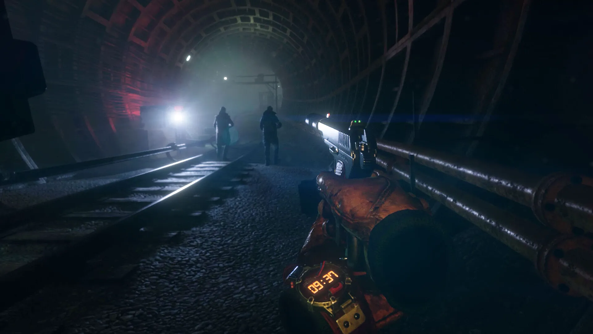 Captura Metro Awakening Deluxe Edition Personajes Avanzando Con Linternas Por Un Tunel Subterraneo
