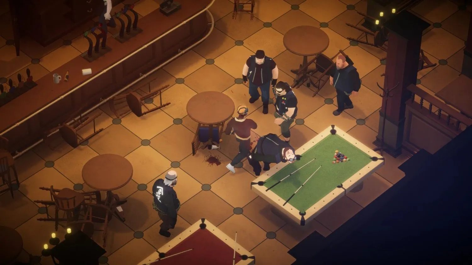 Captura Midnight Fight Express – Lucha Dentro De Un Bar Lleno De Gente Y Muebles Destruidos