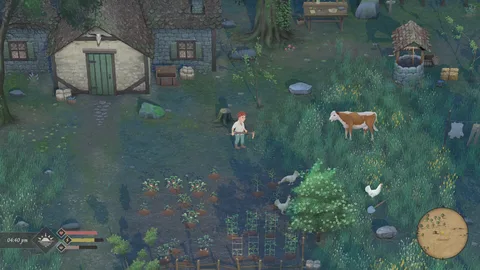 Captura Mirthwood – Huerto Con Animales Y Una Pequena Casa De Campo Vista Desde Arriba