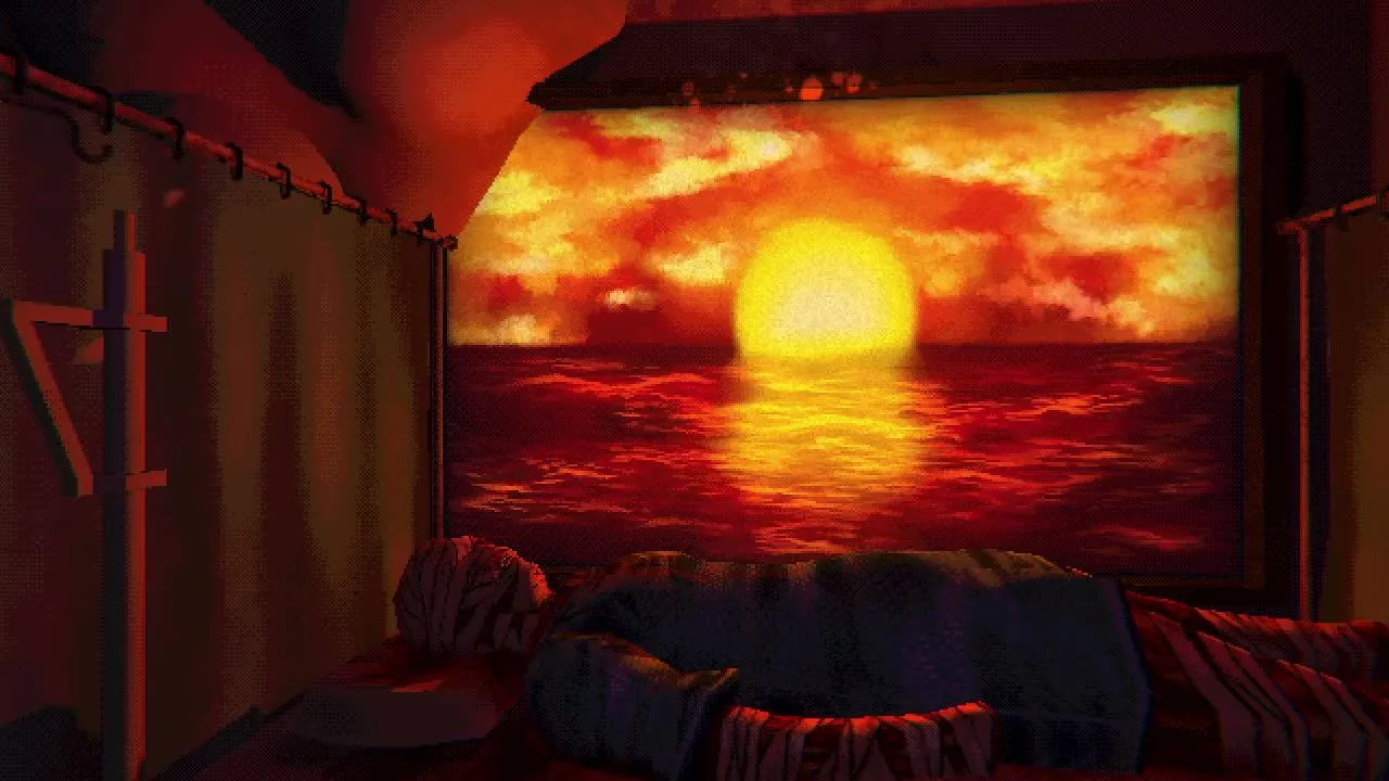 Captura Mouthwashing – Una Habitacion Con Vista Al Atardecer Y Decoracion Surrealista