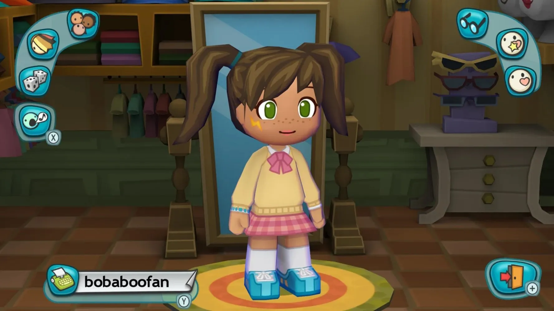 Captura MySims Nina Frente Al Espejo En Pantalla De Personalizacion De Personaje