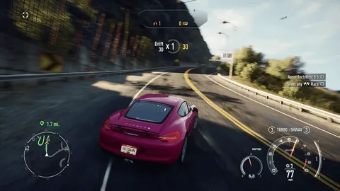 Captura Need For Speed Rivals Complete Edition Curva Peligrosa Con Coche Rojo Derrapando De Lado