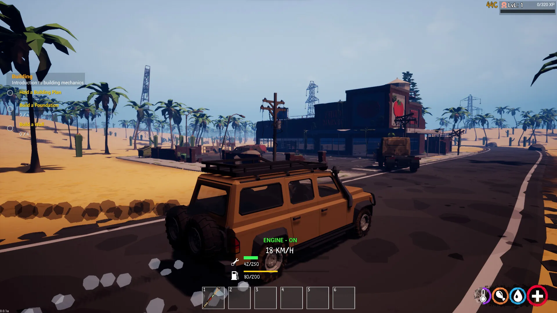 Captura POLYGEDDON Survive Jeep Circulando Por Carretera Con Paisaje Playero Al Fondo